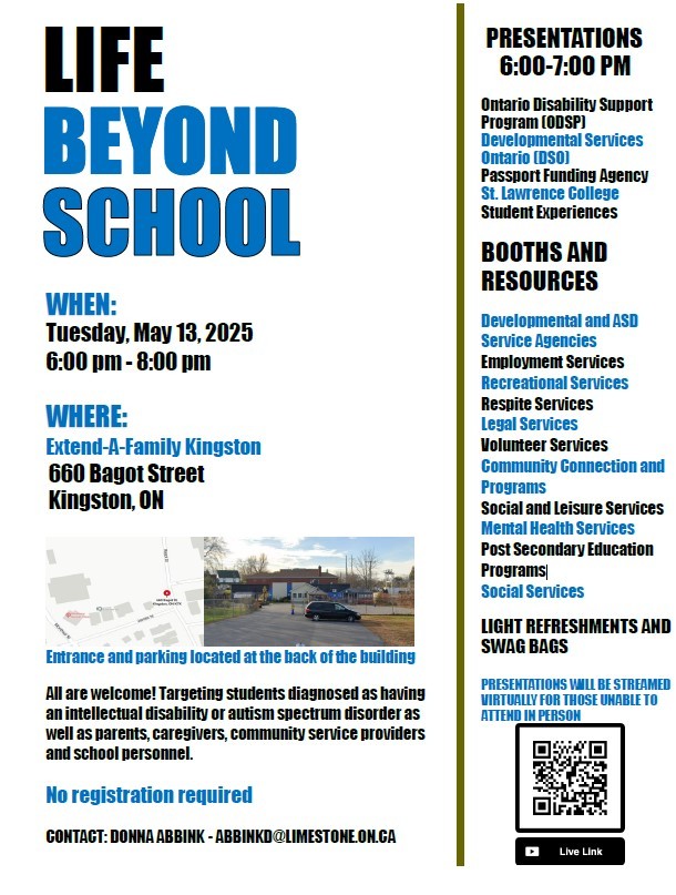 Life Beyond School Session Flyer